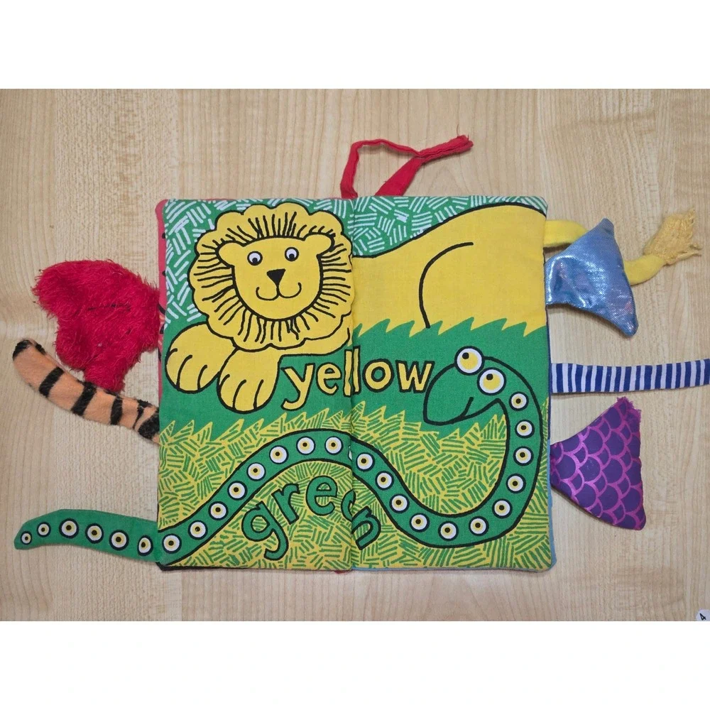 Jellycat Rainbow Tails Soft Cloth Crinkle Sensory Baby Book PLZ READ DESCRIPTION